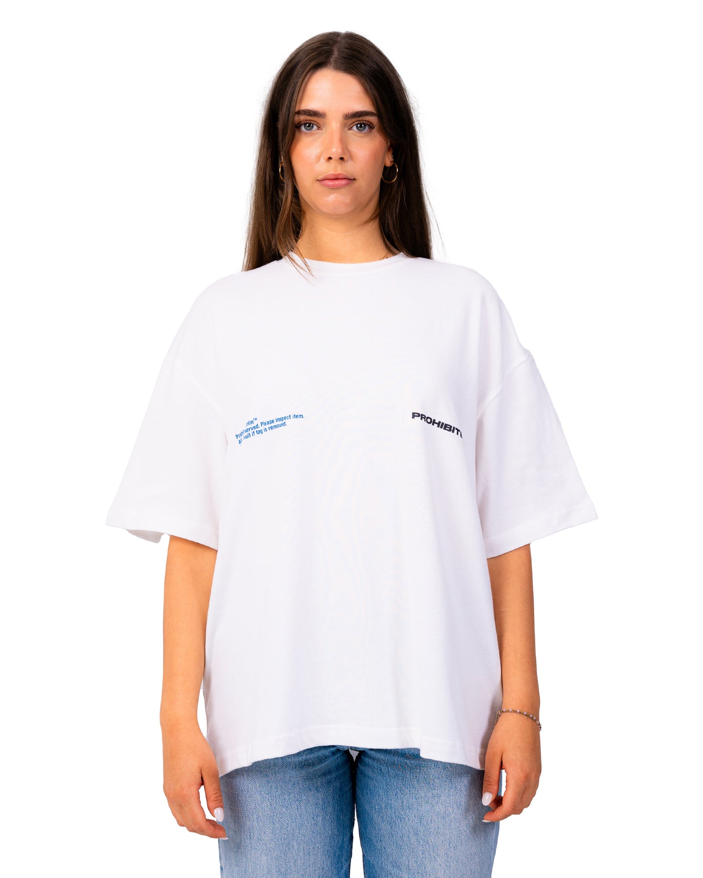Prohibited Abstract Tee White