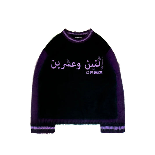22Dabe22 Mohair Knitsweater Purple
